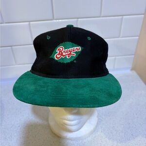 Vintage Breyers Ice Cream SnapBack Hat Suede Brim Adult